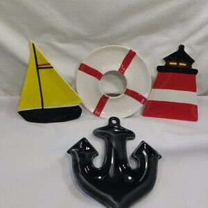 Set of Boston Warehouse Trading Co - 4 Navigational Glass Plates